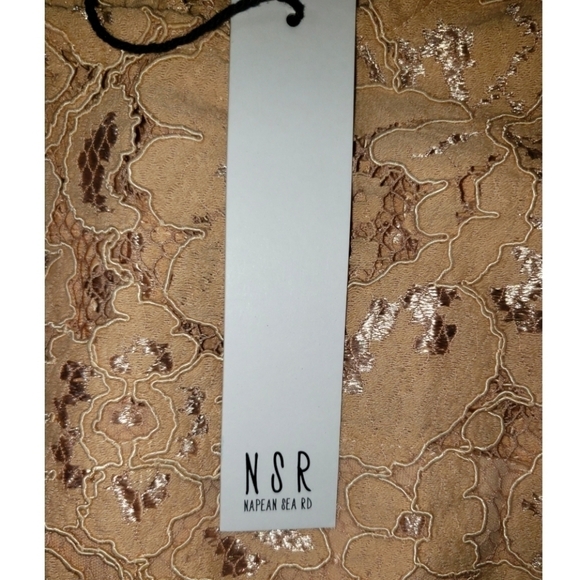 NWT NSR Fringe Floral Lace Evening Dress Size M - Picture 4 of 13